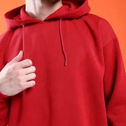 the indian garage co. Men Full Sleeve Solid Hooded Sweatshirt image 5