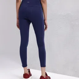 hrx by hrithik roshan Solid Women Blue Tights image 5