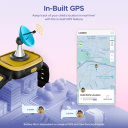 boAt Wanderer Smart Kids Watch w/2Way Video Call,1.43''(3.6 cm)Screen,SOS,Geo Fencing Smartwatch image 5