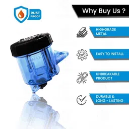 moto genius Front Brembo Brake Clutch Fluid Bottle Oil Reservoir Tank Cup (Blue) 2QTY Oil Filler Cap image 2