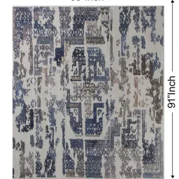 Multi Abstract Wool 5x8 Feet Hand Woven Carpet by The Woven Legacy image 3