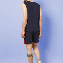 chrome & coral Colorblock Men Track Suit image 2
