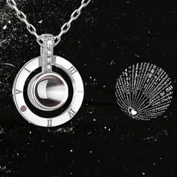 rkb sales 100 Languages I Love You Necklace/Pendant for Women and Girl Silver Crystal Silver Pendant-picture-25