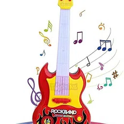 banke ji Rockband Music Guitar with Light & Pre-stored Toy Guitar and Music for Kids-picture-17