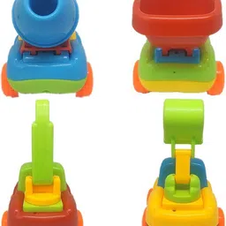 toys n smile Unbreakable Pull Back Friction Construction Vehicle Car Truck Toy for Kids image 4