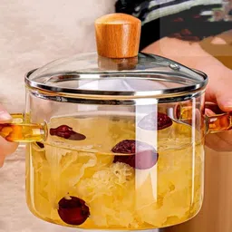 lumevo Glass Serving Bowl with Lid Cook and Serve Casserole image 5