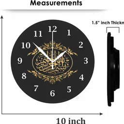 radhe custom arts Analog 25 cm X 25 cm Wall Clock image 2