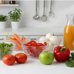 ayutas Glass Vegetable Bowl Exquisite Bowl, Multipurpose Bowls For Ice Cream, Dessert, Dry Fruits & Cereals Disposable image 4