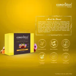 coronation herbal Unisex Ubtan Luxury Soap with Turmeric & Saffron for Deep Cleaning - Pack of 3 image 4