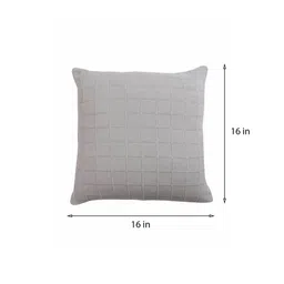 Grey Geometric Cotton 16 x 16 Inches Cushion Covers (Set of 2) by Jamio Firati image 3