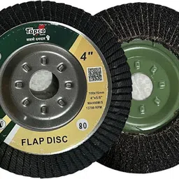 4" Flap Disc for Metal Grinding Sanding & Finishing Work 80 Grit (Pack of 20) HEAVY DUTY TAPCO Metal Cutter image 1