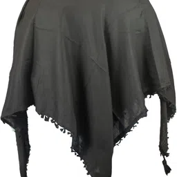 dulhan enterprises Solid Cotton Blend Men Black Scarf image 2