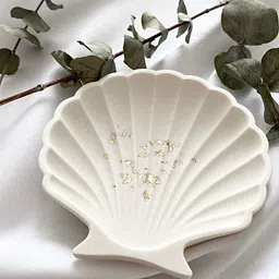 takshat traders Shell Tray 01 Ceramic Decorative Platter-picture-25