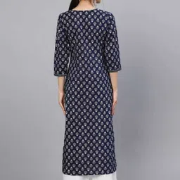 haritwal Women Printed Viscose Rayon Straight Kurta image 3