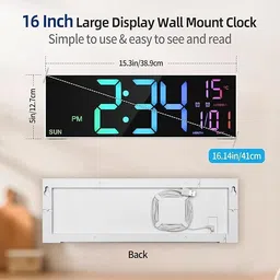 virza trade Digital Multicolor Clock image 4