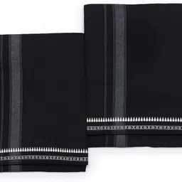 FOLKFAB Black Dhoti Self Design Men Dhoti-picture-28