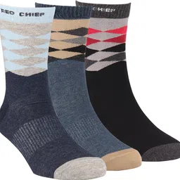 red chief Men Striped Calf Length-picture-13