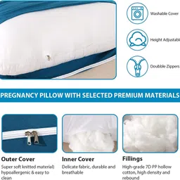 cashmera Upgrade Model Pregnancy Pillow Microfibre Solid Pregnancy Pillow Pack of 1 image 4