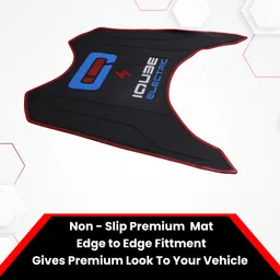 grandbiker Rubber Floor Mat I Anti Skid Backing Foot Mat Compatible with iQube TVS Universal For Bike Two Wheeler Mat image 3
