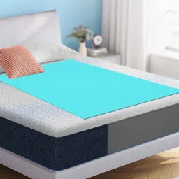 Blue Colour Crib Sheet Medium Waterproof Reusable Instadry Extra Absorbent Baby Dry Sheet 100X70 Cms ( Baby Blue)-image-92