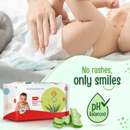 luvlap Paraben Free wipes for baby with Aloe Vera, Fragrance Free, 72 wipes/pack image 5