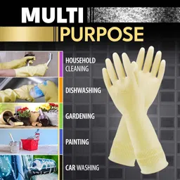 rbgiit Long Sleeves Gloves Dish-Washing Cleaning Laundry Gardening Sanitation Wet and Dry Glove image 5