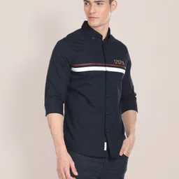 u.s. polo assn. Men Slim Fit Striped Spread Collar Casual Shirt-picture-12