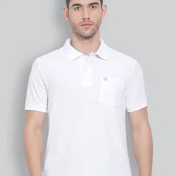 Men Solid Polo Neck Pure Cotton White T-Shirt-image-69