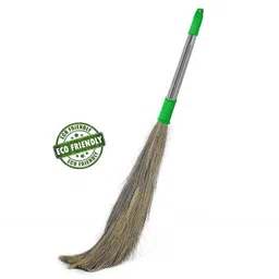 thekraftcart Floor Broom with Soft No Dust Grass with Plastic Handle Phool Jhadu for Home Grass Dry Broom image 3