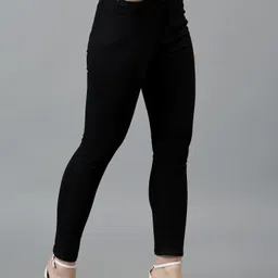 pompous Women Slim High Rise Black Jeans image 3