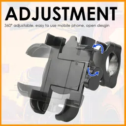 quickshines remium Motorcycle Phone Mount Holder – Aluminum Alloy Body with 360° Rotation Bike Mobile Holder image 3