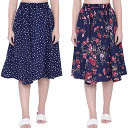manat diva Women Printed A-line Multicolor Skirt-picture-38
