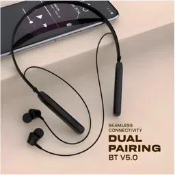 skm Comfort Fit Bluetooth Neckband with Long Standby Time and Bass Boost_EE Bluetooth & Wired Headset image 3