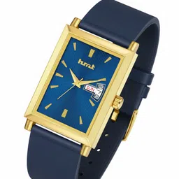 hmt dlx Exclusive Premium Blue Dial Blue Silicon Strap Casual Day & Date Functioning Analog Watch - For Men Premium 9718 Black image 2