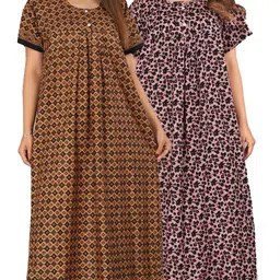 kuruti b sheets Pack of 2 Women Nighty-picture-10