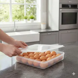 maxtid 24 Grid Egg Box Plastic Storage Case for Refrigerator Protection Vanity Box-picture-11