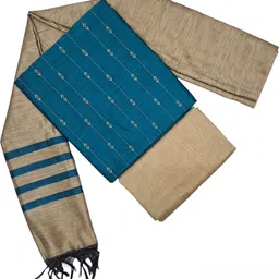 shree mahaveer handlooms Unstitched Cotton Silk Salwar Suit Material Self Design-picture-26