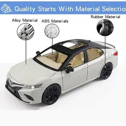 arniyavala 1:24 Alloy Die Cast Metal Car Model Toyto Camry Car Pull Back with Sound Light image 3
