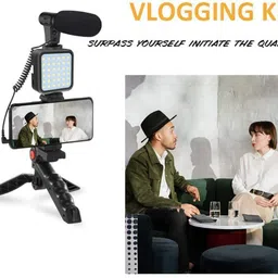 Urban Infotech Vlogger Kit for Mobile Camera Vlog With Tripod Stand 36 LED Light and Microphone Monopod Kit image 3