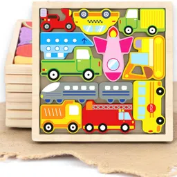 vhd Wooden Vehicle Puzzle Board for Kids – Educational Transport Toy TR16-picture-12