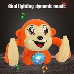 jolary Dancing Monkey Musical Toy for Kids Baby Spinning Rolling Doll Tumble Toy image 3