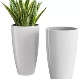atharvaplants NEW_2 Pcs White Tower pot for plant Plant Container Set-picture-11