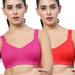 lily Pack of 2 Women Sports Non Padded Bra-picture-47