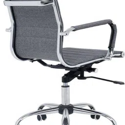 finch fox Low Back Fabric Conference Executive Office Desk Chair in Light Grey Color Fabric Office Adjustable Arm Chair image 5