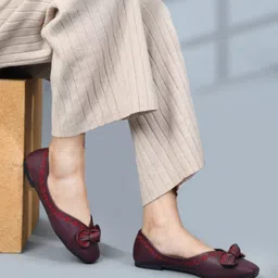 Froh Feet Women’s Embroidered Ballerina Flats with Rocker Soles & Toning Comfort Bellies For Women-picture-14