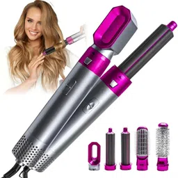 BazaarNest 5-in-1 Hair Styling with 5 Interchangeable Head for Drying,Curling,Straightening Electric Hair Styler-picture-31