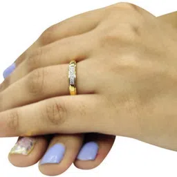 KISNA Real Diamond Jewellery 14kt Diamond Yellow Gold ring image 3