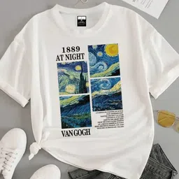 tee culture store Women Typography, Printed, Graphic Print Round Neck Pure Cotton White T-Shirt-picture-39