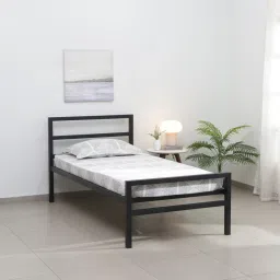 nilkamal sleep Striker Metal Single Bed in Black Finish image 1