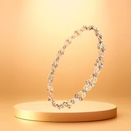 rkb sales Alloy Cubic Zirconia Silver Bracelet image 1